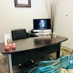 Interior photo: Patient view of renovated & relaxing orthodontic consult room in Somerset NJ