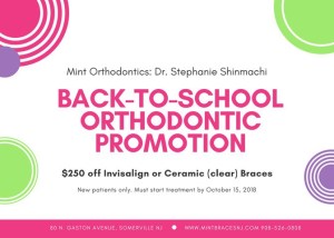 back to school orthodontic promotion graphic
